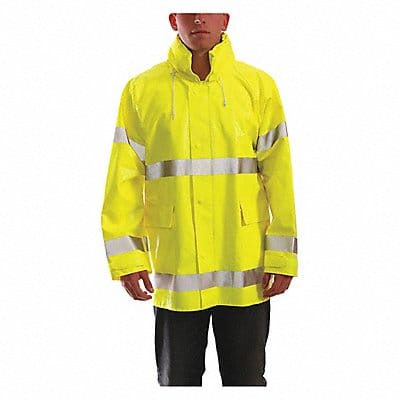 H7544 Rain Jacket Hi-Vis Ylw/Grn 4XL Zipper