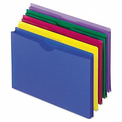 Expand File Jacket Assorted Poly PK5