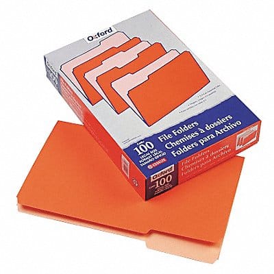 Legal File Folders Orange PK100