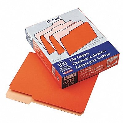 Letter File Folders Orange PK100