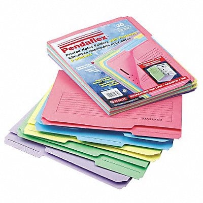 Letter File Folders Assorted PK30