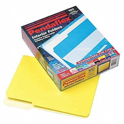 Letter File Folders Yellow PK100