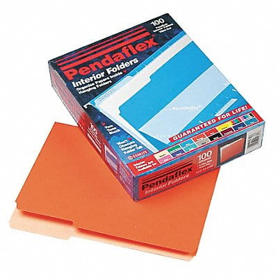 Letter File Folders Orange PK100