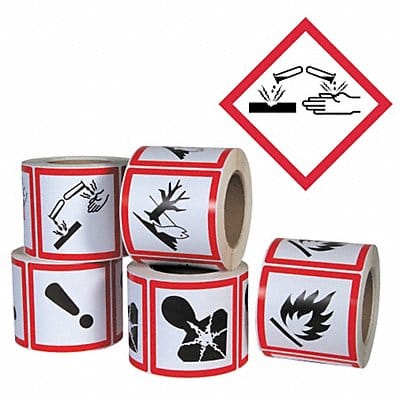 Pictogram Label Corrosive PK500