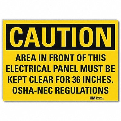 Caution Sign 7inx10in Reflctv Sheeting