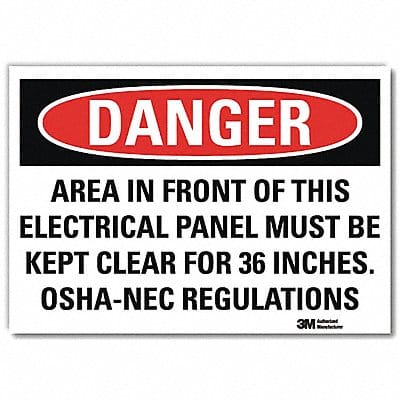 Danger Sign 7inx10in Reflective Sheeting