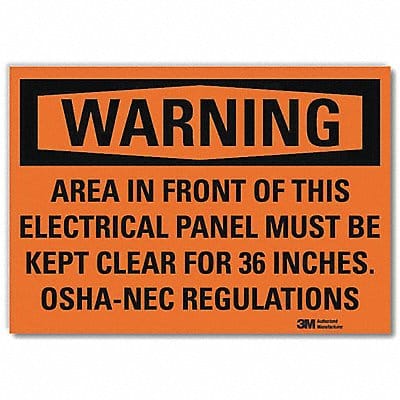 Warning Sign 7inx10in Reflctv Sheeting