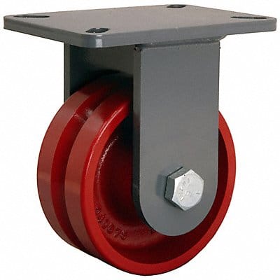 V-Groove Track-Wheel Plate Caster Rigid