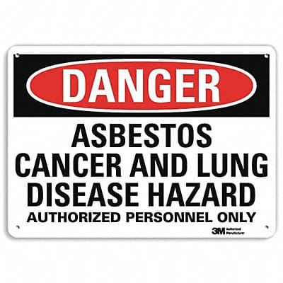 Danger Sign 7 in x 10 in Aluminum