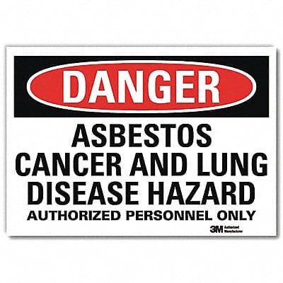 Danger Sign 10 in x 14 in Rflct Sheeting