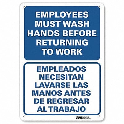 Hygiene Sign 10 in x 7 in Aluminum