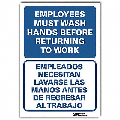 Hygiene Sign 7inx5in Reflective Sheeting