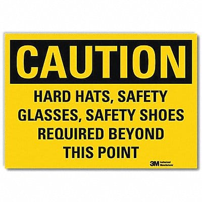 Caution Sign 7 in x 10 in Rflct Sheeting