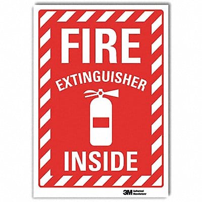 Fire Extinguisher Sign 10x7in Rflctive