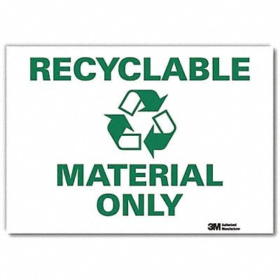 Recycling Sign 10x14in Rflctive Sheeting