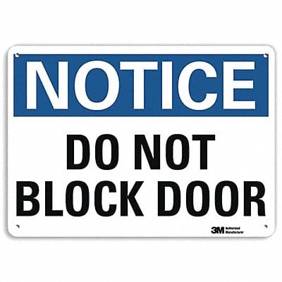 Notice Sign 7 in x 10 in Aluminum