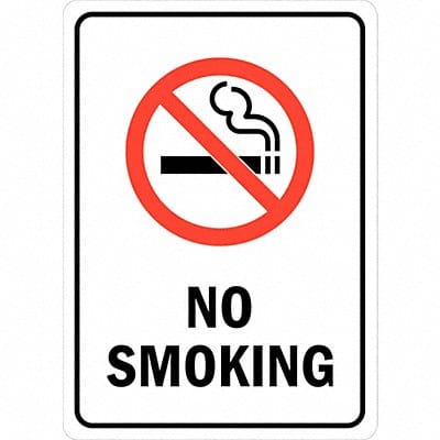 No Smoking Sign 14 inx10 in Aluminum