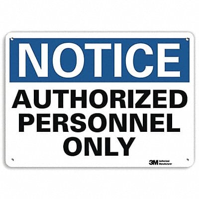 Notice Sign 7 in x 10 in Aluminum