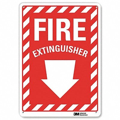 Fire Extinguisher Sign 14x10in Aluminum