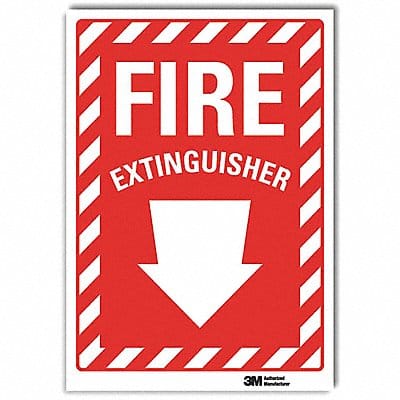 Fire Extinguisher Sign 14x10in Rflctive