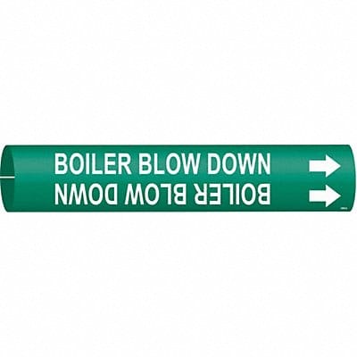 Pipe Marker Boiler Blow Down 2in H 2in W