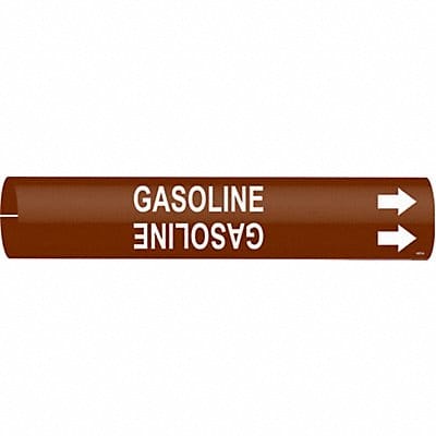 Pipe Marker Gasoline 2 in H 2 in W