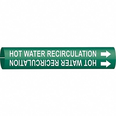 Pipe Marker Hot Water Recirculation