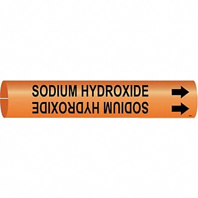 Pipe Marker Sodium Hydroxide 13/16in H