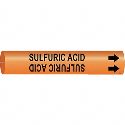 Pipe Marker Sulfuric Acid 2 in H 2 in W