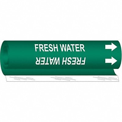 Pipe Marker Fresh Water 9 in H 8 in W