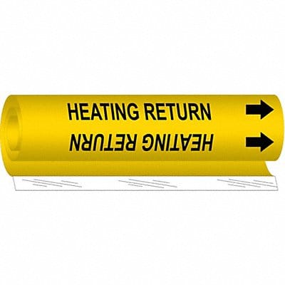 Pipe Marker Heating Return 9 in H 8 in W