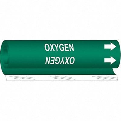 Pipe Marker Oxygen 9 in H 8 in W