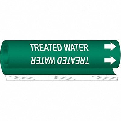 Pipe Marker Treated Water 26in H 12in W