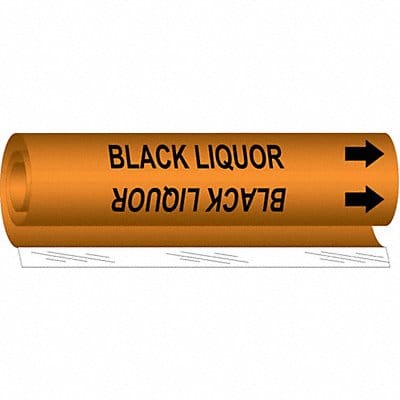 Pipe Marker Black Liquor 8 in H 8 in W