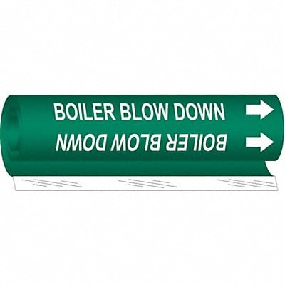 Pipe Marker Boiler Blow Down 5in H 8in W