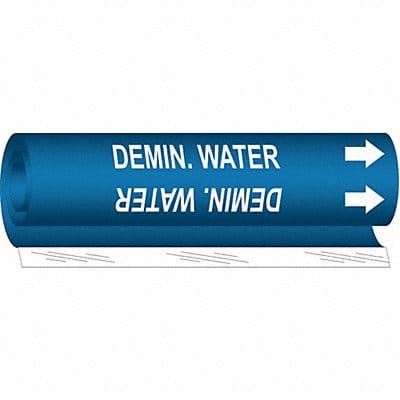 Pipe Marker Dem Water 5 in H 8 in W