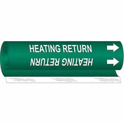 Pipe Marker Heating Return 5 in H 8 in W