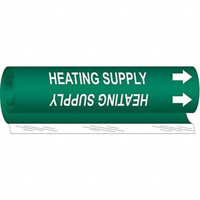 Pipe Marker Heating Supply 5 in H 8 in W