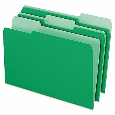 Legal File Folders Green PK100