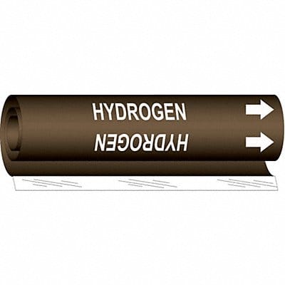 Pipe Marker Hydrogen 5 in H 8 in W