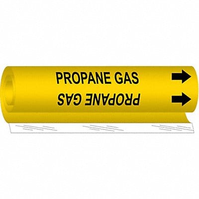 Pipe Marker Propane Gas 5 in H 8 in W