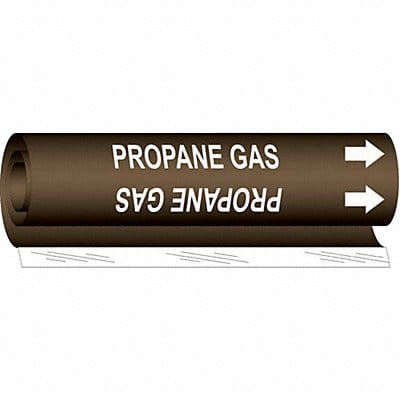 Pipe Marker Propane Gas 5 in H 8 in W