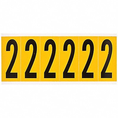 Number Label 2 1-1/2 in W x 3-1/2 in H