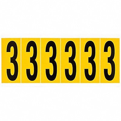 Number Label 3 1-1/2 in W x 3-1/2 in H