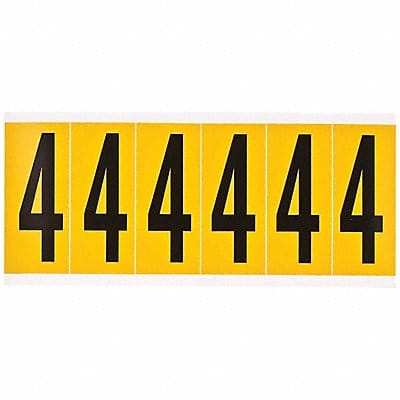 Number Label 4 1-1/2 in W x 3-1/2 in H