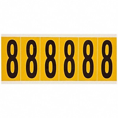 Number Label 8 1-1/2 in W x 3-1/2 in H