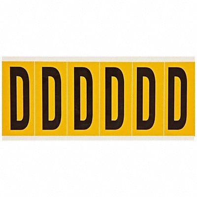 Letter Label D 1-1/2 in W x 3-1/2 in H