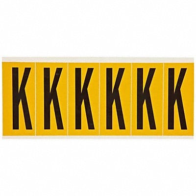 Letter Label K 1-1/2 in W x 3-1/2 in H