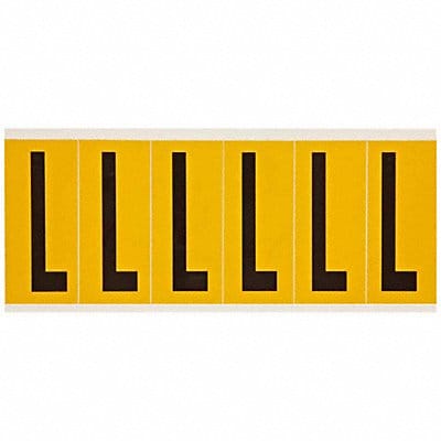 Letter Label L 1-1/2 in W x 3-1/2 in H