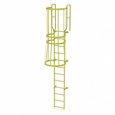 Ladder Steel WalkThru Fixed Cage 12-Rung